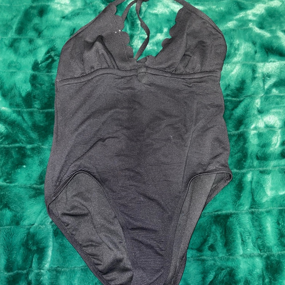 black bathing suit one piece